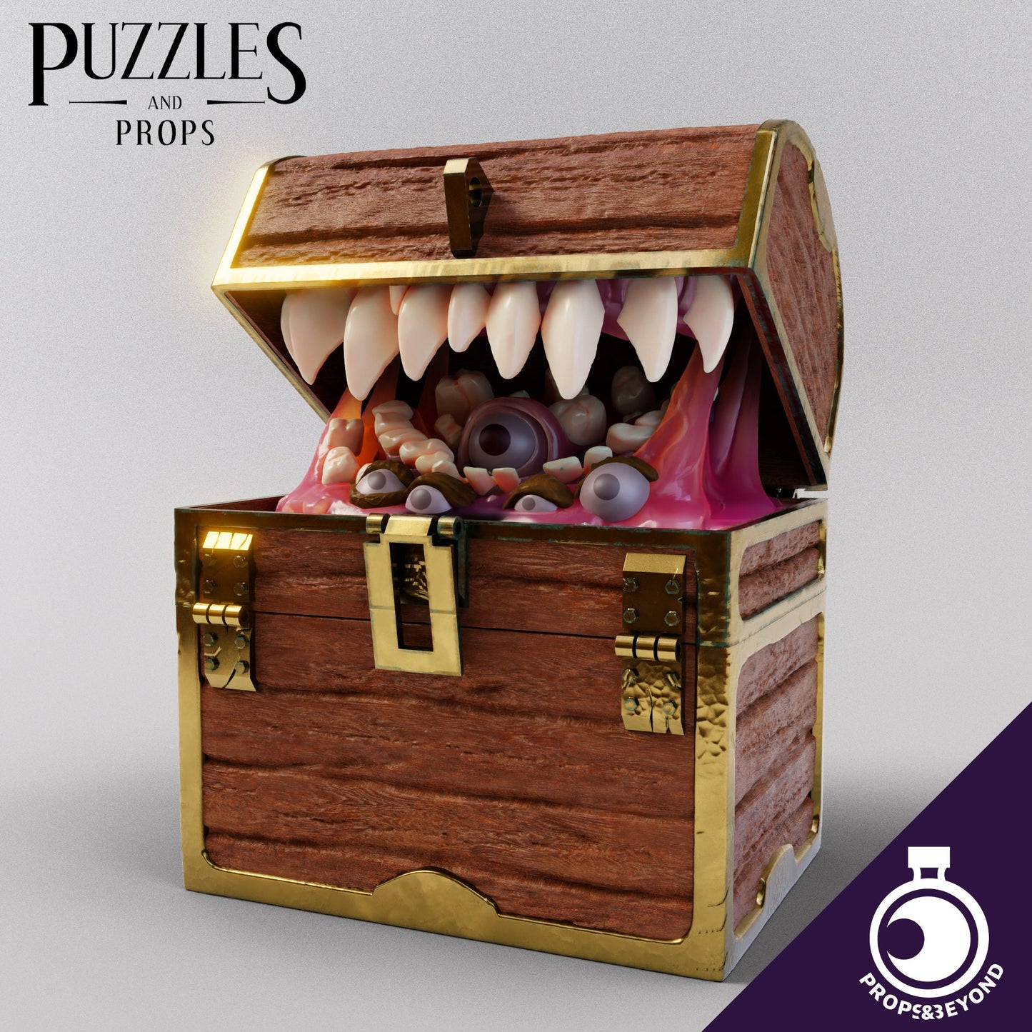 Chest Mimic, Life Sized prop for Dungeons and Dragons, Dnd, Pathfinder, Starfinder, Cosplay Props, LARPing Props, Tabletop RPG