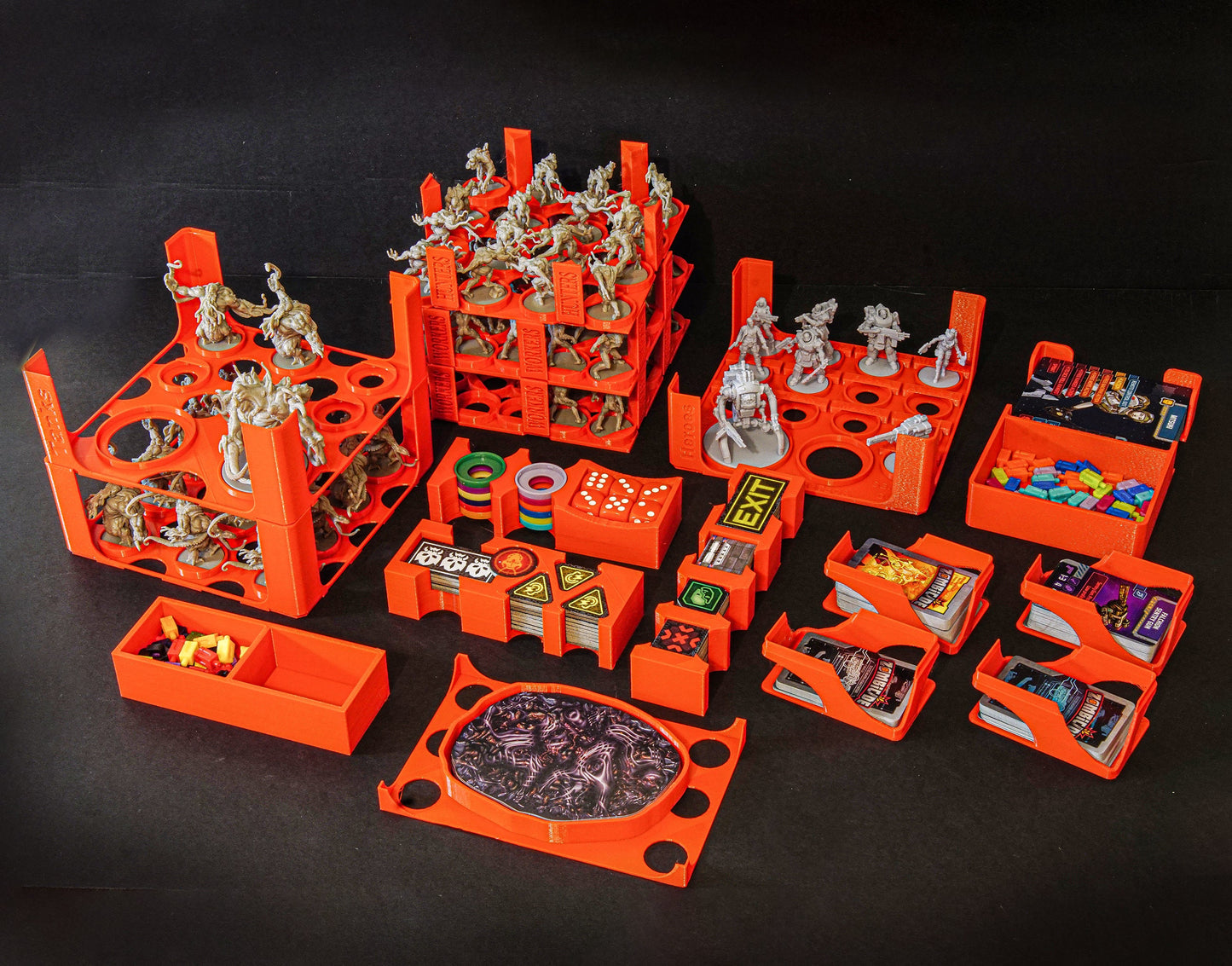Zombicide Invader Kickstarter All-In ULTIMATE Mini, Card, & Token Organizer | Fits Sleeved or Non-Sleeved Cards | Box Insert | Boardgames