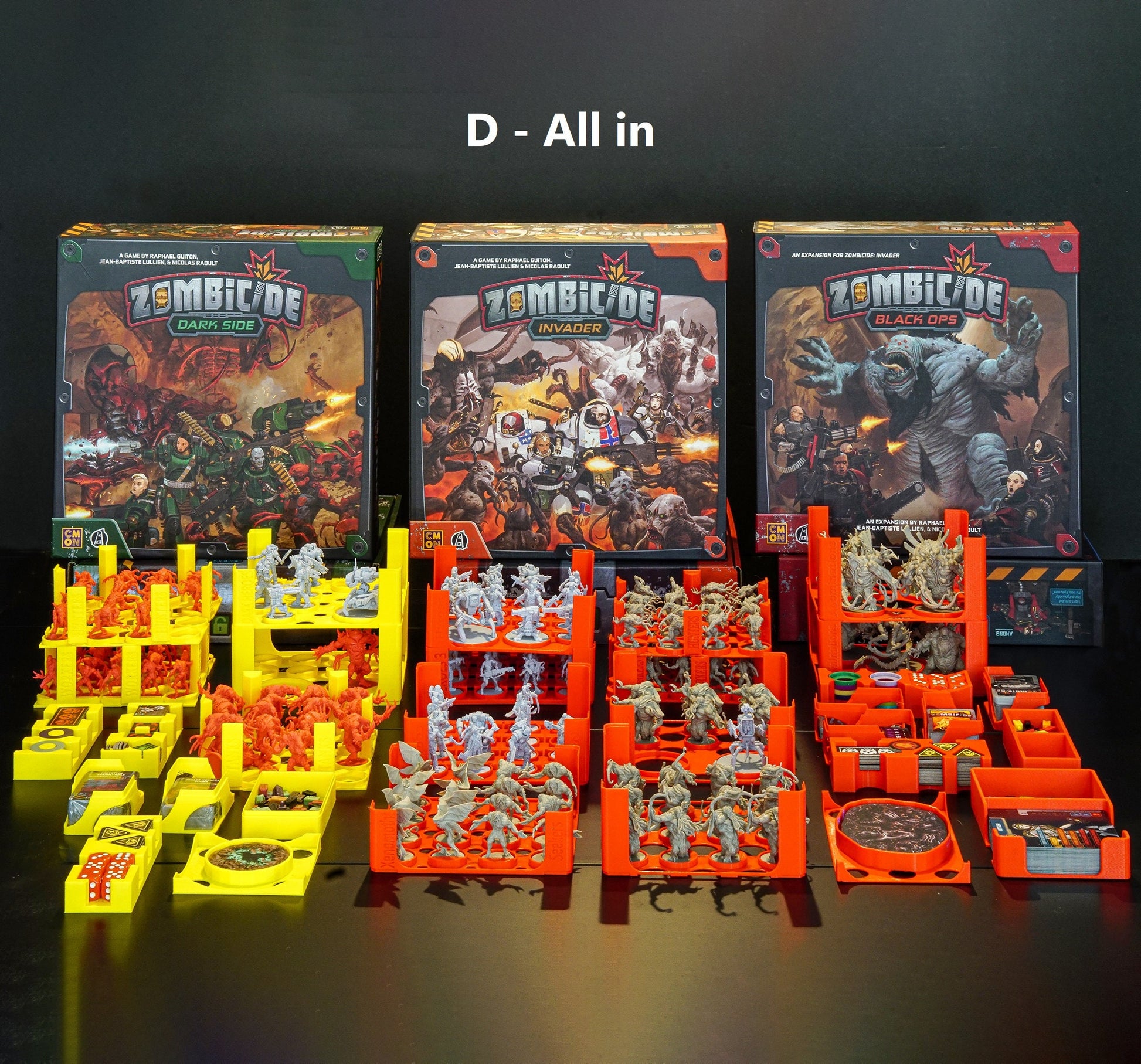 Zombicide Invader Kickstarter All-In ULTIMATE Mini, Card, & Token Organizer | Fits Sleeved or Non-Sleeved Cards | Box Insert | Boardgames