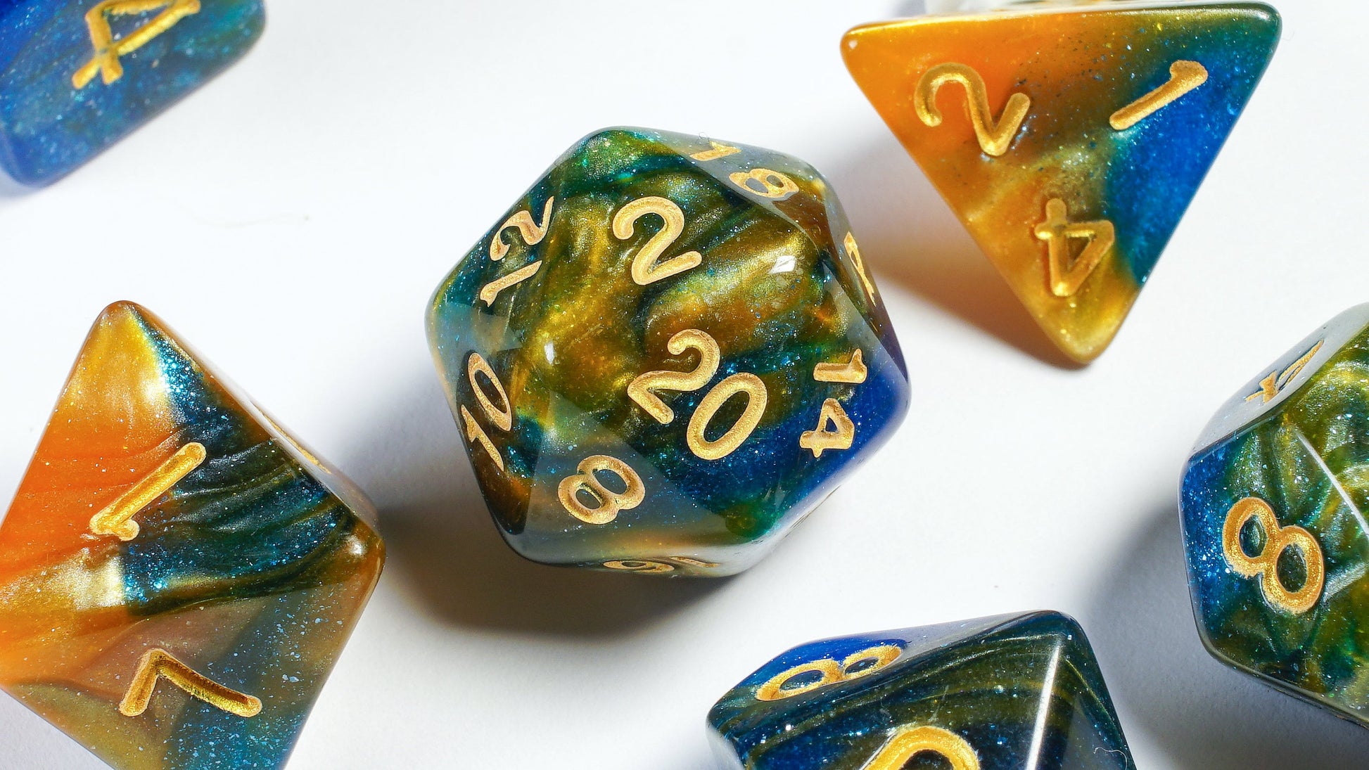 Dreamer, DnD Dice Set, Dice Set for Dungeons and Dragons, Role Playing Games, Polyhedral dice set, Limited Edition, DM Gift, Favors