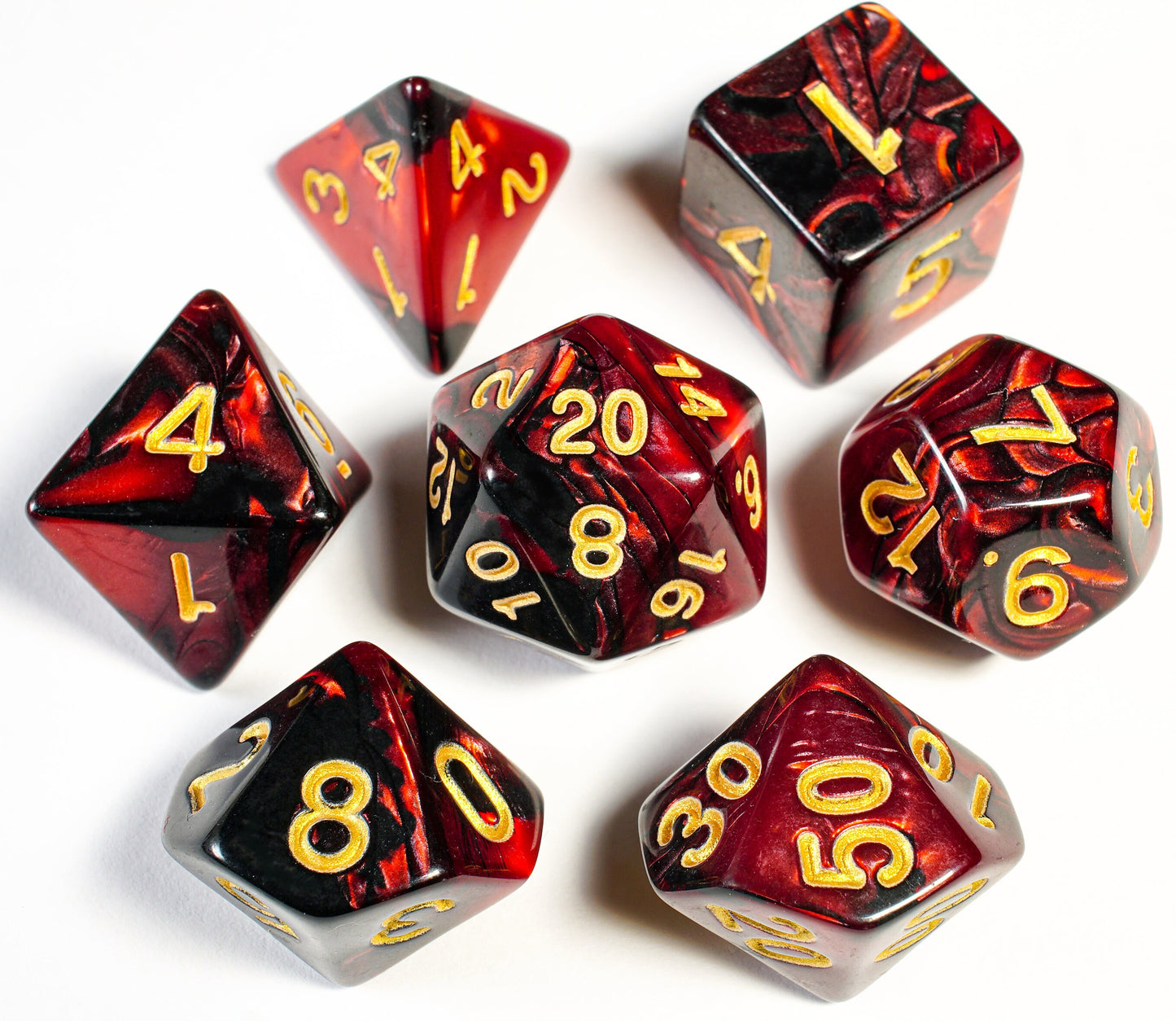 Draconic Fury, DnD Dice Set, Dice Set for Dungeons and Dragons, Role Playing Games, Polyhedral dice set, Limited Edition, DM Gift, Favors