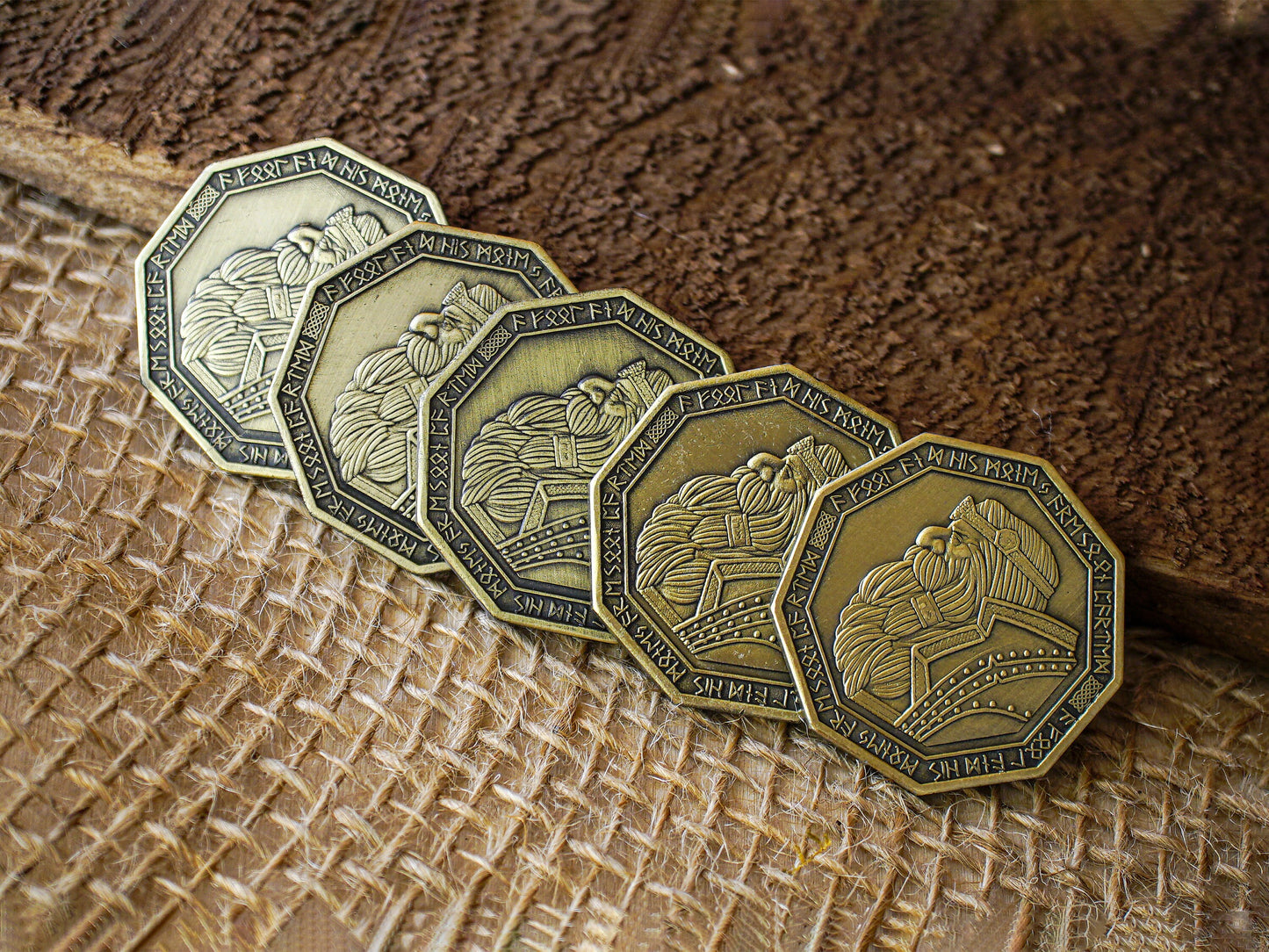 Dwarven Gold Silver Copper Coin Currency Bundle, Coin Sets, Dungeons and Dragons, Tabletop RPG Props, Life size props, Larping, Roleplaying