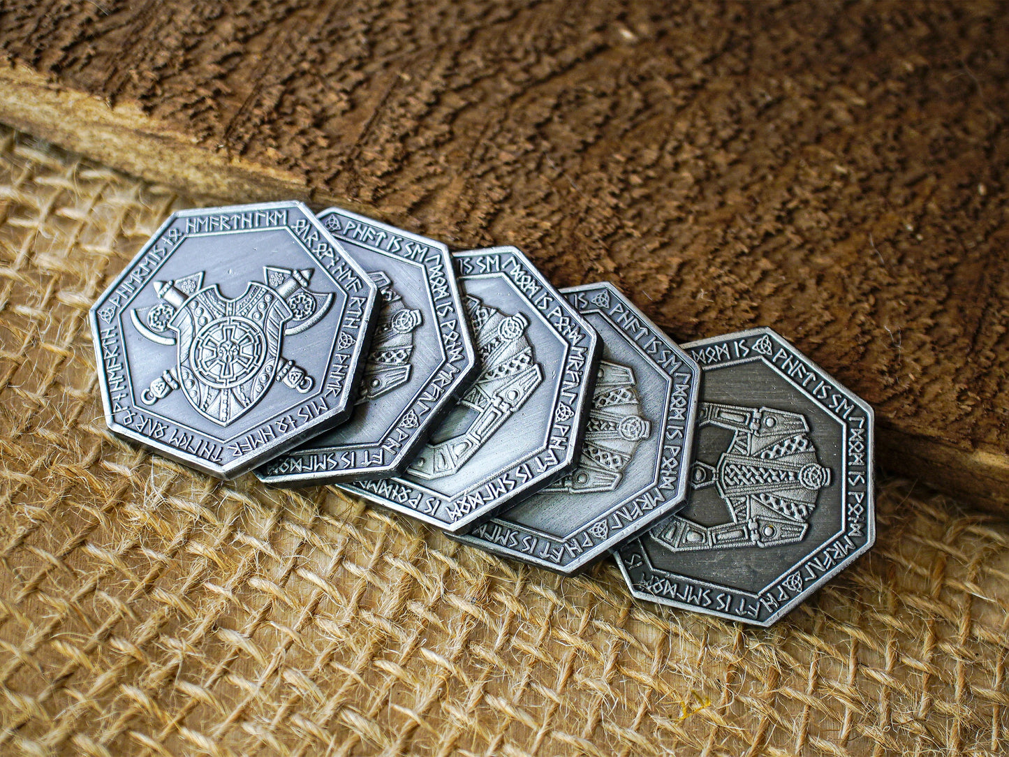 Dwarven Gold Silver Copper Coin Currency Bundle, Coin Sets, Dungeons and Dragons, Tabletop RPG Props, Life size props, Larping, Roleplaying