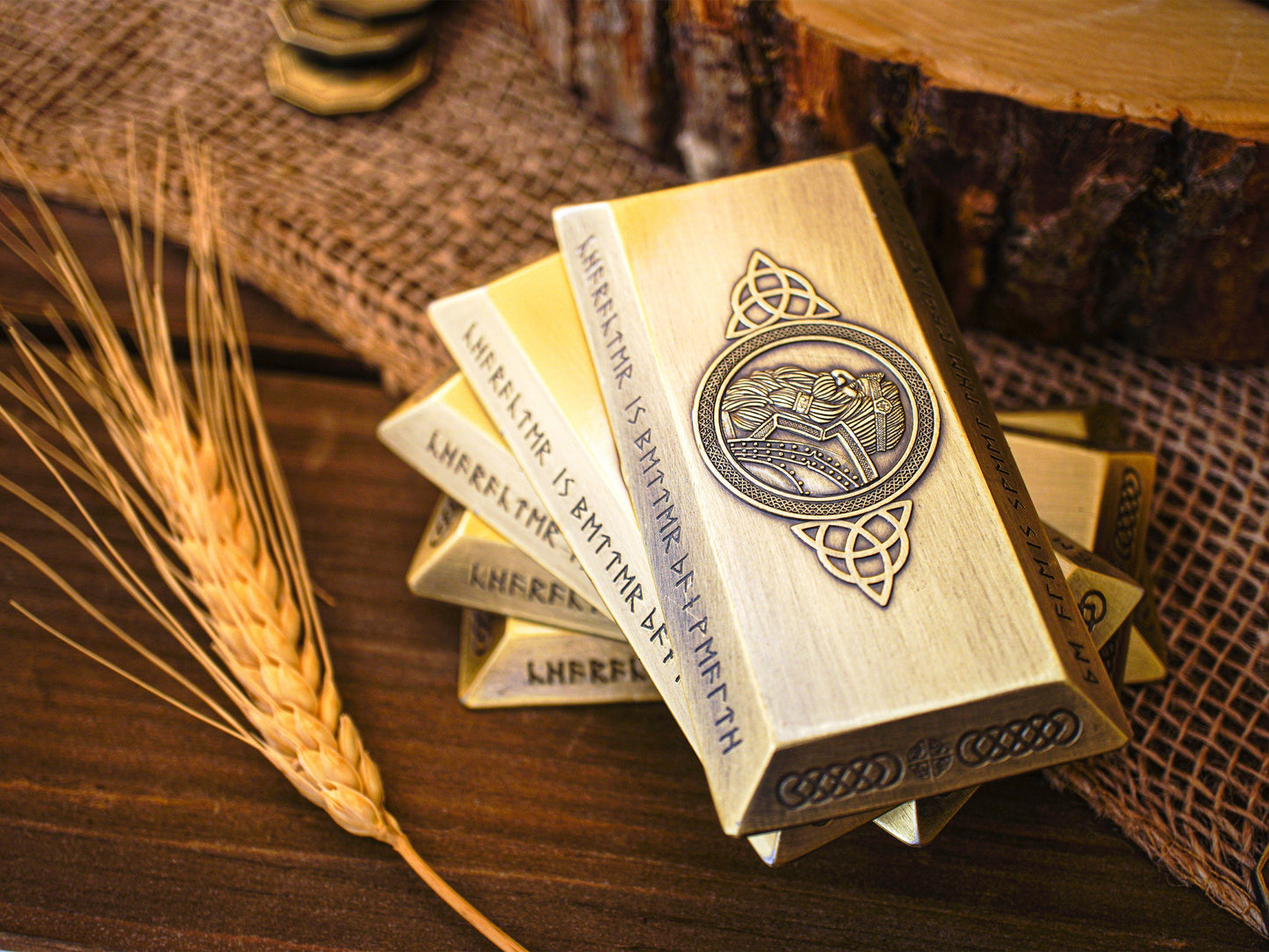 Dwarven Gold and Silver Bars, Currency Bundle, Bar Sets, Coin Sets, Dungeons and Dragons, TTRPG Props, Life size props, Larping, Roleplaying