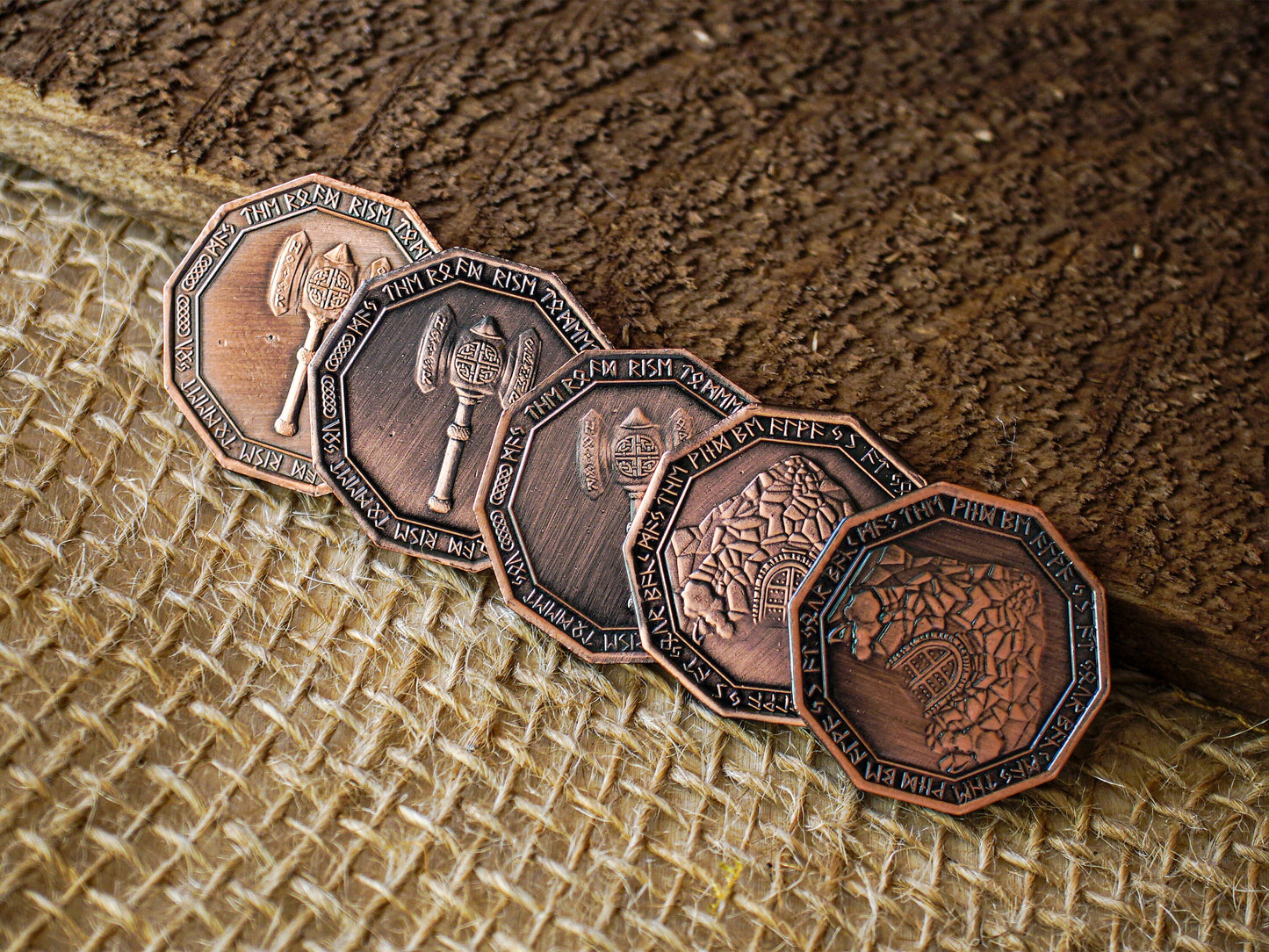 Dwarven Gold Silver Copper Coin Currency Bundle, Coin Sets, Dungeons and Dragons, Tabletop RPG Props, Life size props, Larping, Roleplaying