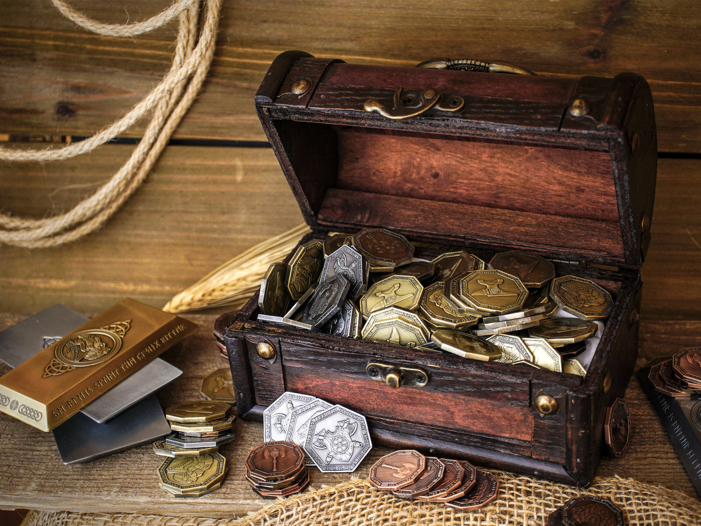 Dwarven Gold and Silver Bars, Currency Bundle, Bar Sets, Coin Sets, Dungeons and Dragons, TTRPG Props, Life size props, Larping, Roleplaying