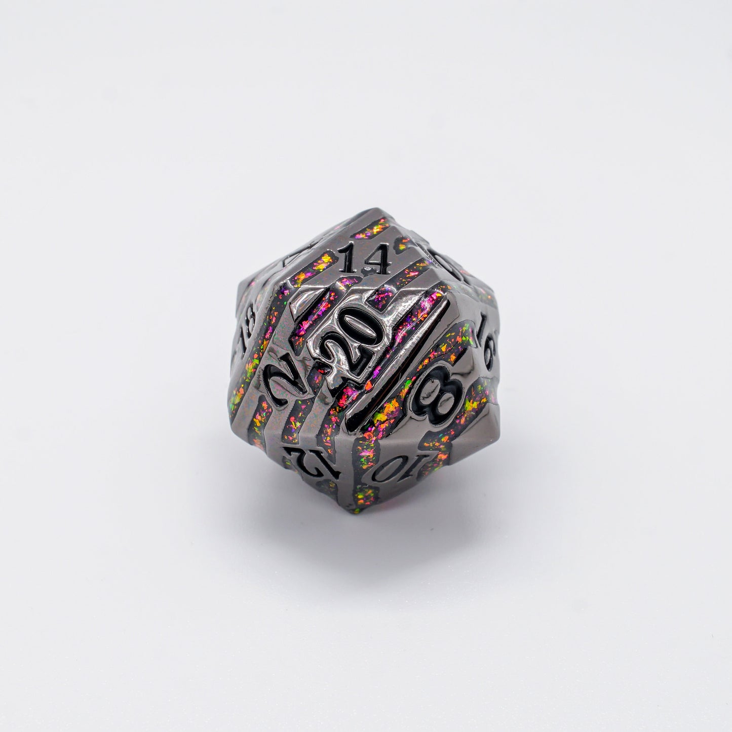 Ruby Adamantine Veined Metal Dice Set, DnD Dice Set, Dungeons and Dragons, Role Playing Games, MTG Dice, Gifts, Wedding Favors, GM Gift