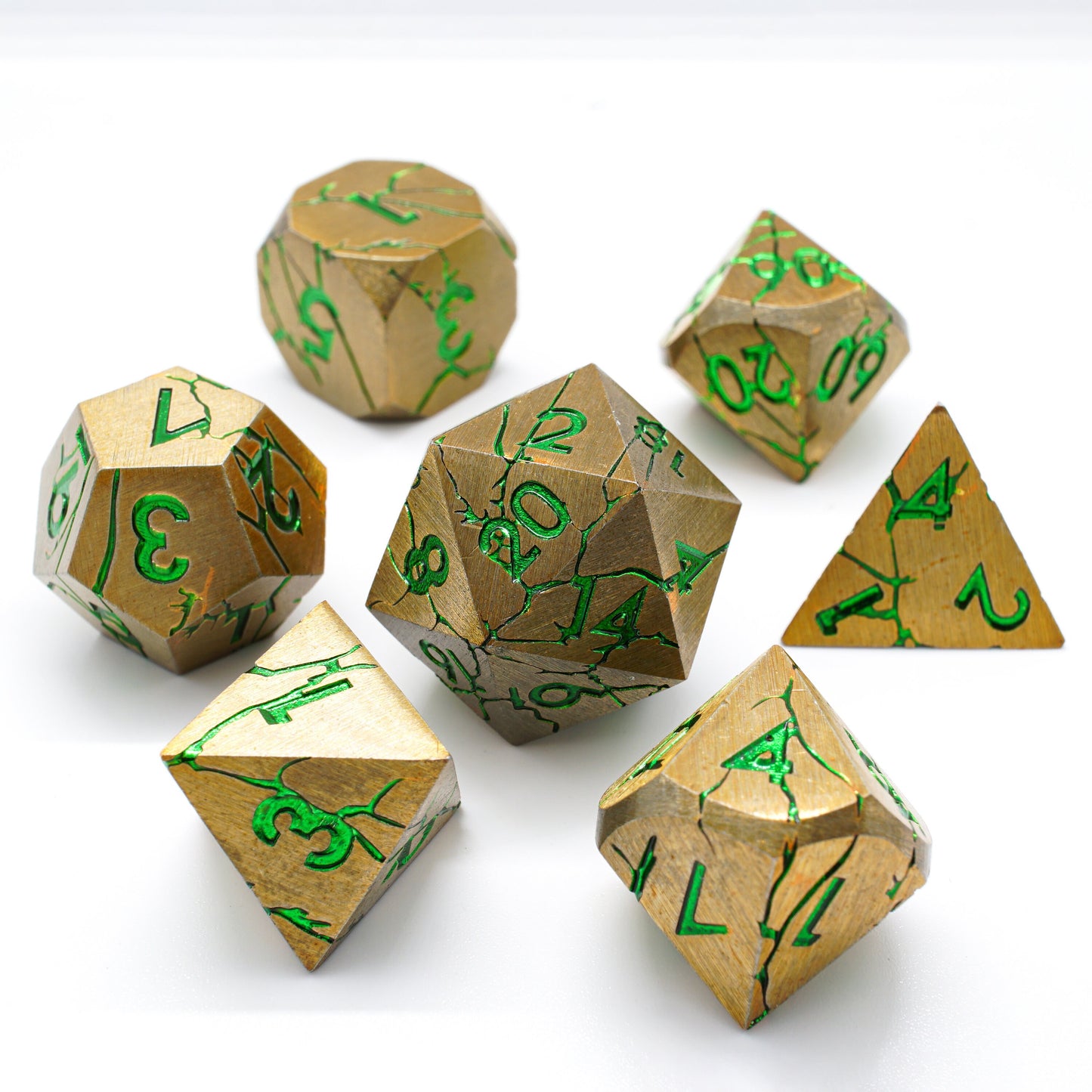 Curse Fissure Metal Dice Set, DnD Dice Set, Dungeons and Dragons, Pathfinder, Role Playing Games, MTG Dice, Gifts, Wedding Favors, GM Gift