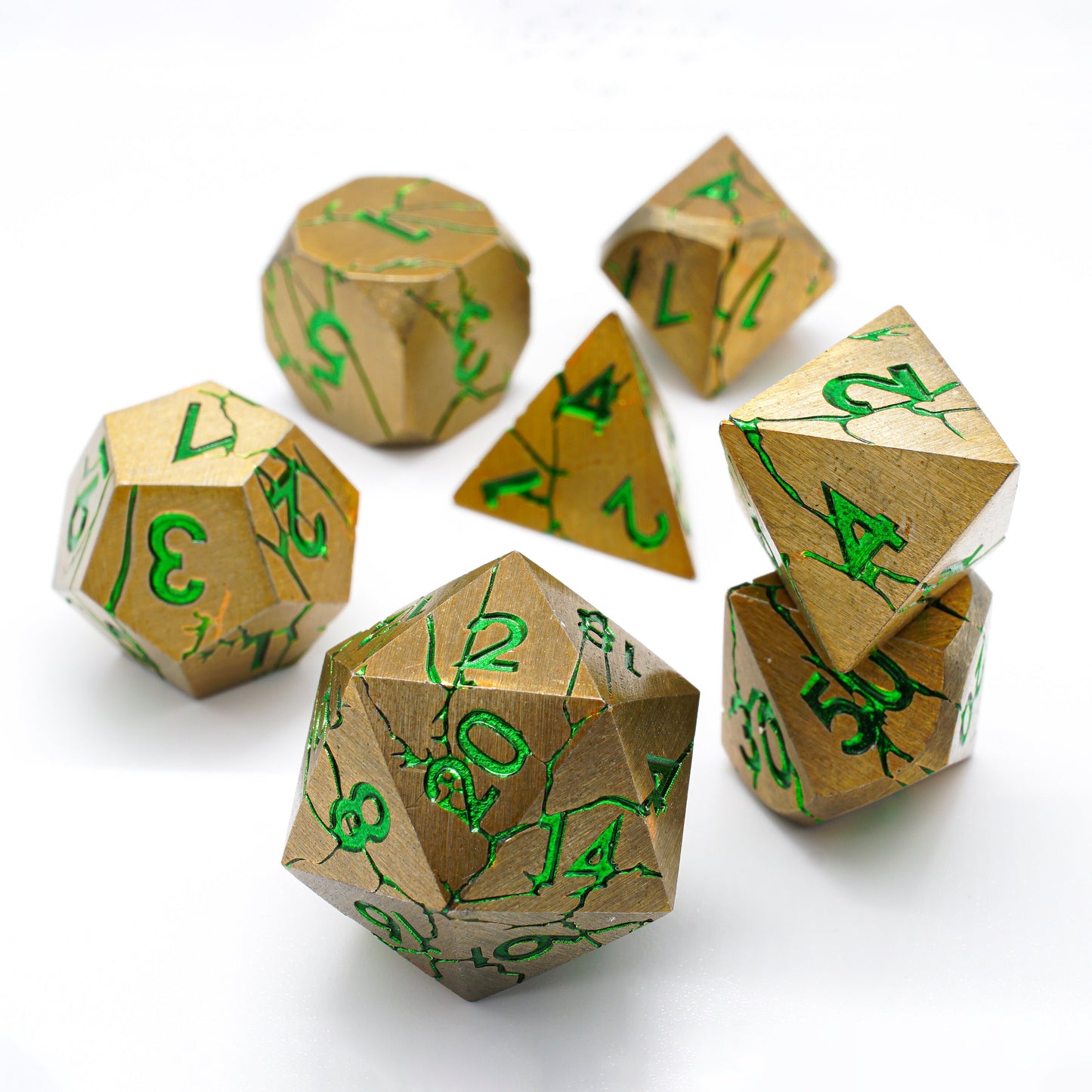 Curse Fissure Metal Dice Set, DnD Dice Set, Dungeons and Dragons, Pathfinder, Role Playing Games, MTG Dice, Gifts, Wedding Favors, GM Gift