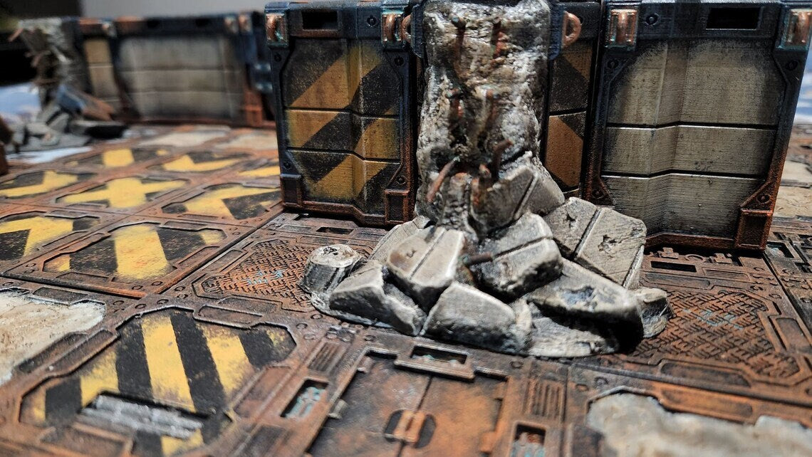 Sector Fatalis Grim Dark Sci Fi Terrain 45pcs Collection 1, Customizable 28mm 32mm Tabletop Wargaming | Roleplaying Game | Starfinder