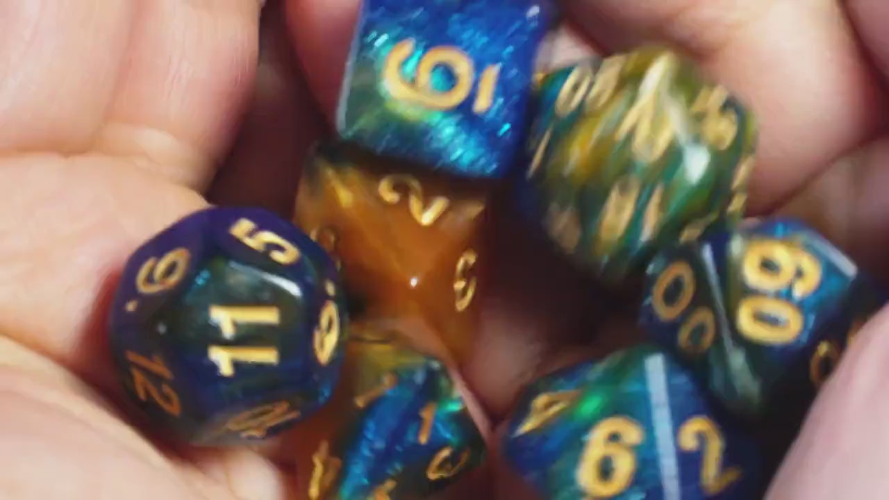 Dreamer, DnD Dice Set, Dice Set for Dungeons and Dragons, Role Playing Games, Polyhedral dice set, Limited Edition, DM Gift, Favors