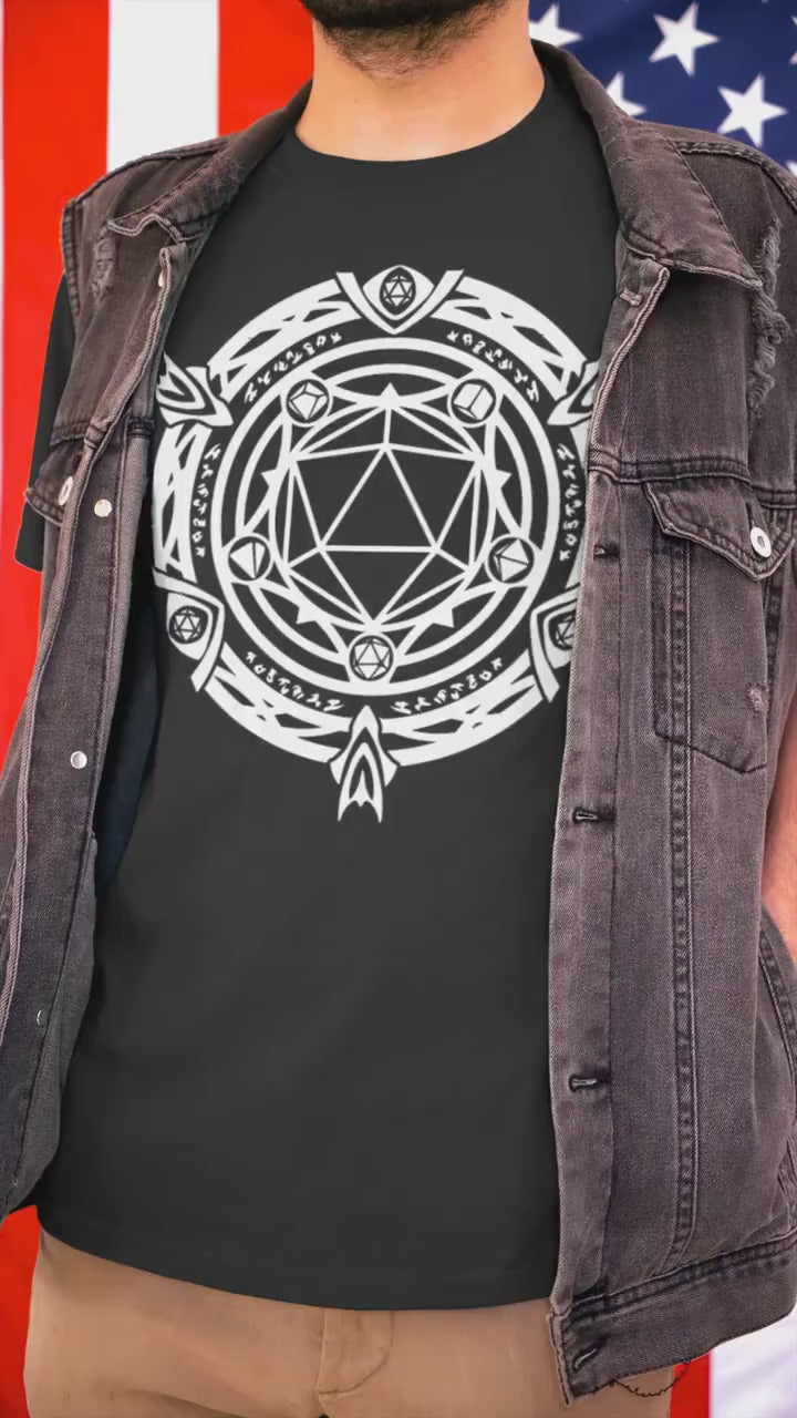 D20 Magister Arcana Circle | UNISEX T Shirt Dungeon Master DM Gift | Dungeons And Dragons Tee | DnD Game | Tabletop Rpg