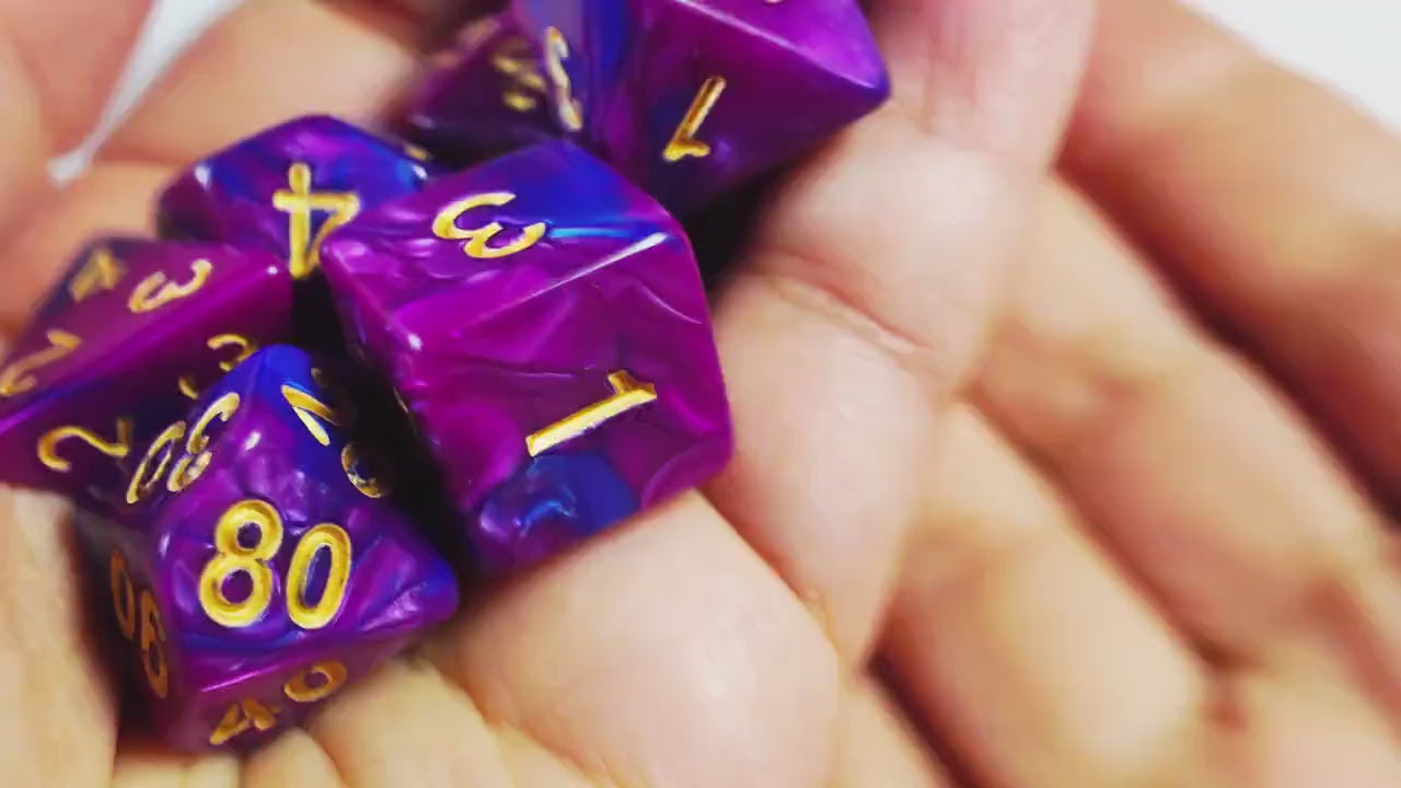 Purple Haze, DnD Dice Set, Dice Set for Dungeons and Dragons, Role Playing Games, Polyhedral dice set, Limited Edition, DM Gift, Favors