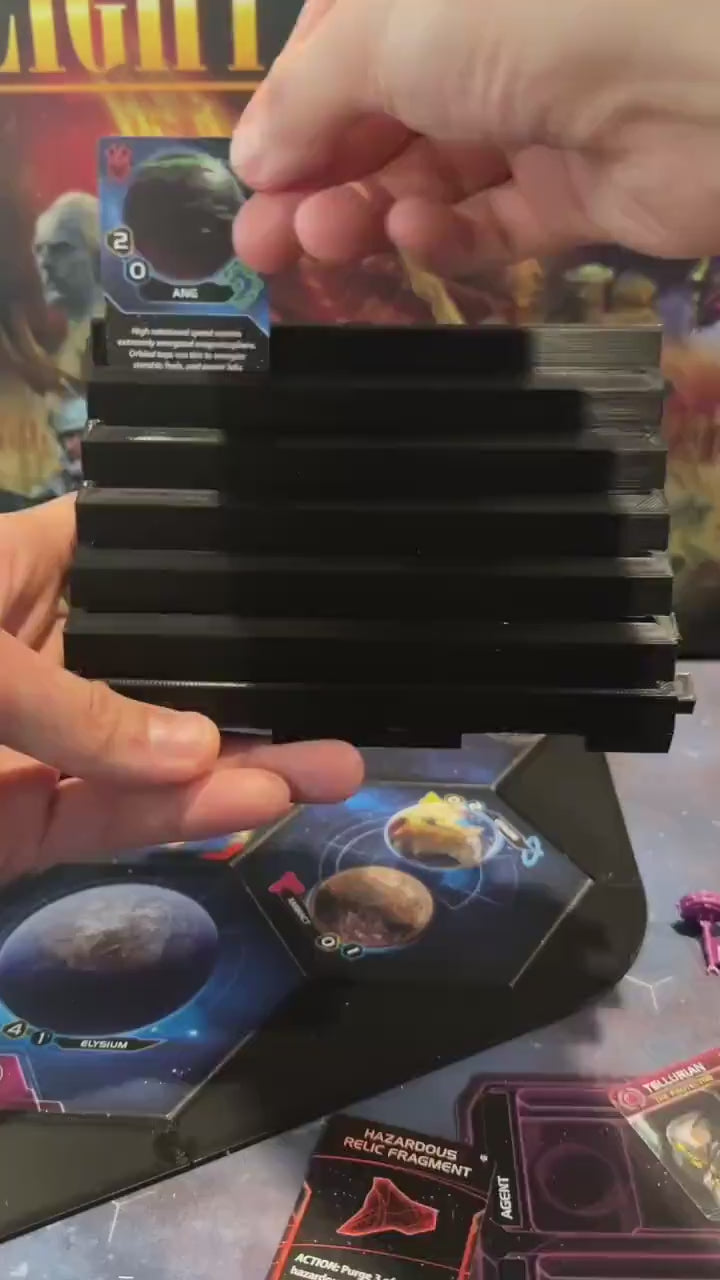 Planet Holders for Twilight Imperium 4th Edition, Holds up to 18x Planet Cards Sleeved, Modular Organizer, TI4, Board Game Accessories