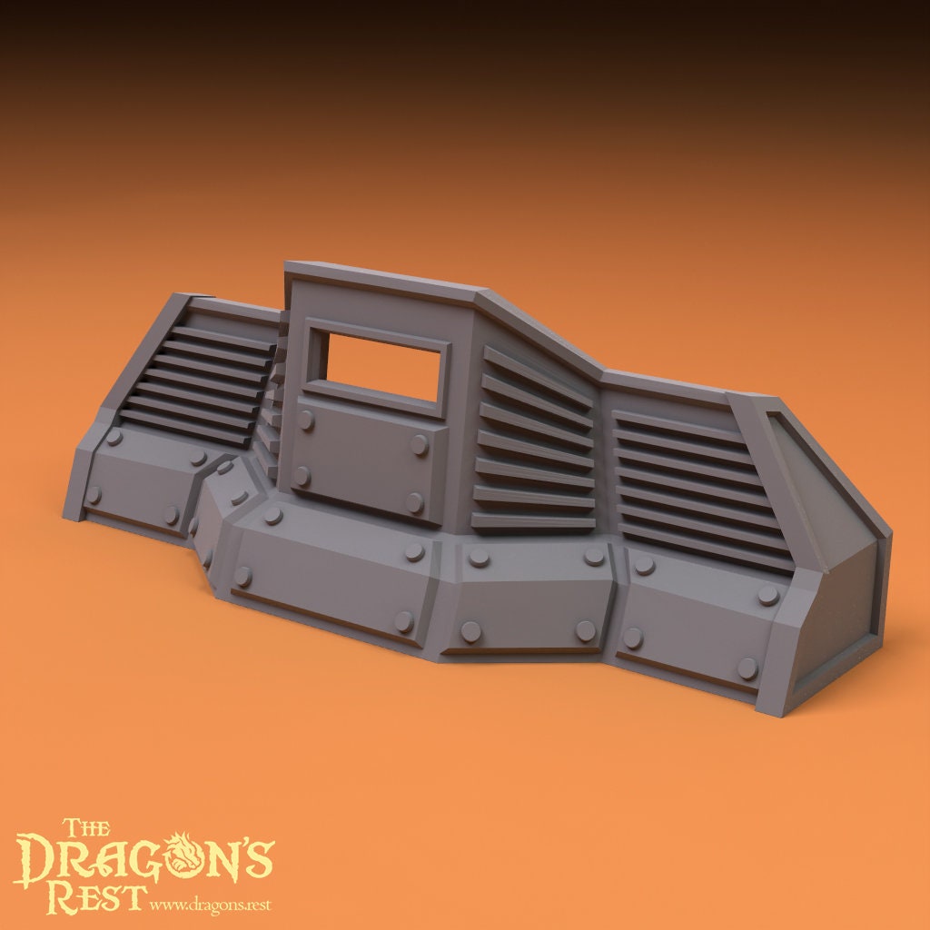 8pcs Armored Defense Sci-Fi Terrain Set 28mm | 32mm | Dungeons and Dragons | DnD | Starfinder | Battletech | SW Legion | Wargaming