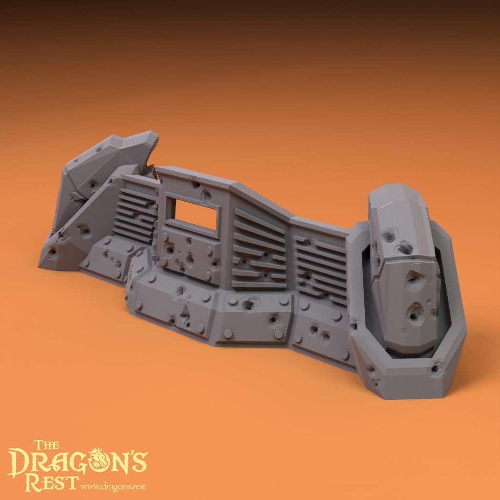 8pcs Armored Defense Sci-Fi Terrain Set 28mm | 32mm | Dungeons and Dragons | DnD | Starfinder | Battletech | SW Legion | Wargaming