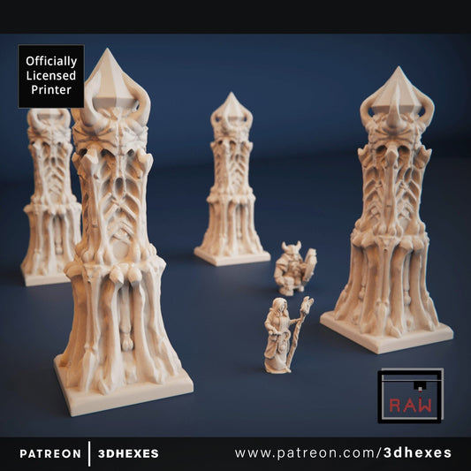 Bone Pillar D&D terrain 28-32mm | Dungeons and Dragons | DnD | Pathfinder | Starfinder | Tabletop RPG | Wargaming |