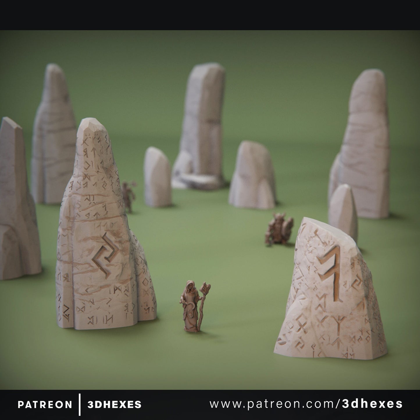 26pcs The Stone Pillars Outpost Mine Entry D&D terrain 28-32mm