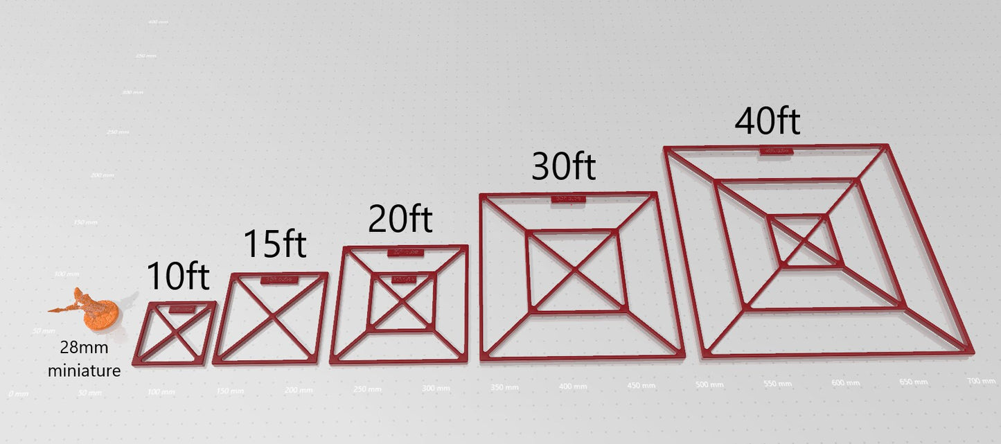 20pcs D&D AoE Spell Templates | Gauges | Area of Effect