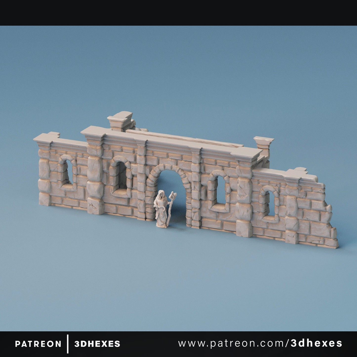 13pcs Lion Ruins Wall Set D&D terrain 28mm | 32mm | Dungeons and Dragons | DnD | Pathfinder | Starfinder | Tabletop RPG | Wargaming |