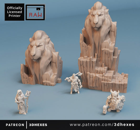 Lion Shrine D&D terrain 28mm | 32mm | Dungeons and Dragons | DnD | Pathfinder | Starfinder | Tabletop RPG | Wargaming |