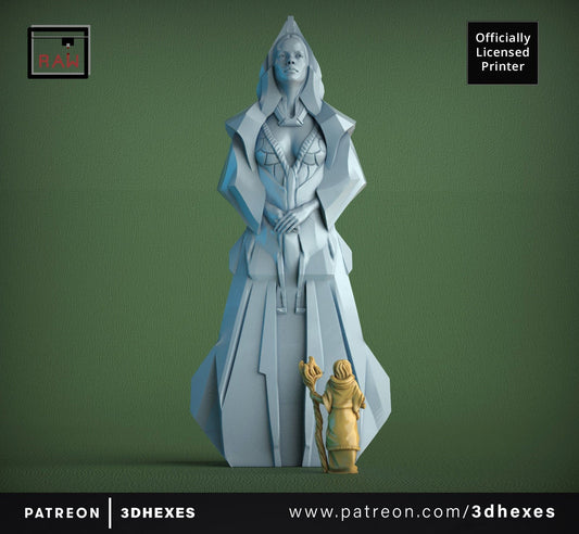 Priestess Statue D&D scatter terrain 28mm | 32mm | Dungeons and Dragons | DnD | Pathfinder | Starfinder | Tabletop RPG | Wargaming |