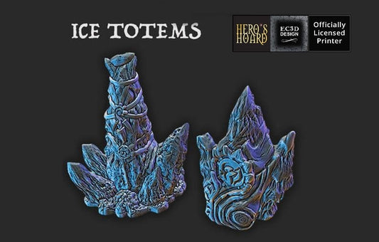 Ice Totems D&D 28mm | 32mm Terrain | Dungeons and Dragons | DnD | Pathfinder | Starfinder | Tabletop RPG | Wargaming |