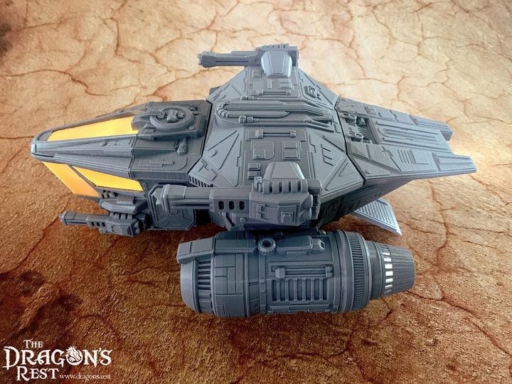 Dragon Crest Thumper Sci Fi Spaceship 28mm | Dungeons and Dragons | DnD | Starfinder | SW Legion | Wargaming