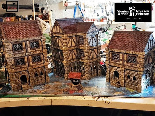 Ulvheim Houses D&D Terrain 28mm | 32mm | Dungeons and Dragons | DnD | Pathfinder | Starfinder | Tabletop RPG | Wargaming |