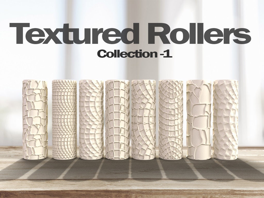 Textured Rollers Collection Clay/ Foams D&D Terrain | 28mm | 32mm | Dungeons and Dragons | DnD | Polymer Clay Pattern | Tabletop RPG