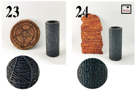 Rolling Pin Textured Rollers Set 2 D&D Terrain | 28mm | 32mm | Dungeons and Dragons | DnD | Polymer Clay Pattern | Tabletop RPG