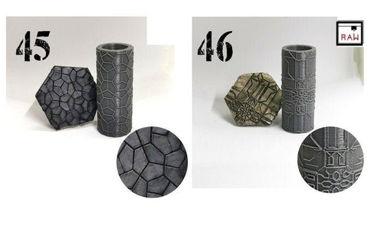 Rolling Pin Textured Rollers Set 3 D&D Terrain | 28mm | 32mm | Dungeons and Dragons | DnD | Polymer Clay Pattern | Tabletop RPG