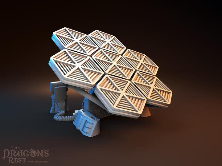 Solar Array | Panel Sci-Fi Scatter Terrain 28mm | 32mm | Dungeons and Dragons | DnD | Starfinder | Battletech | SW Legion | Wargaming