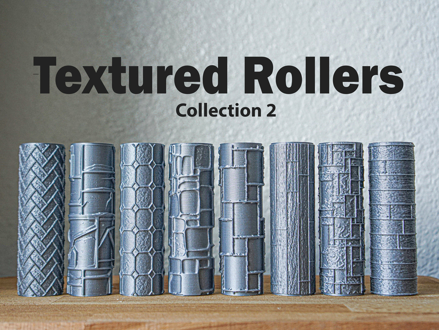 Textured Rollers Collection 2 Clay/Foams D&D Terrain 28mm | 32mm | Dungeons and Dragons | DnD | Polymer Clay Pattern | Tabletop RPG