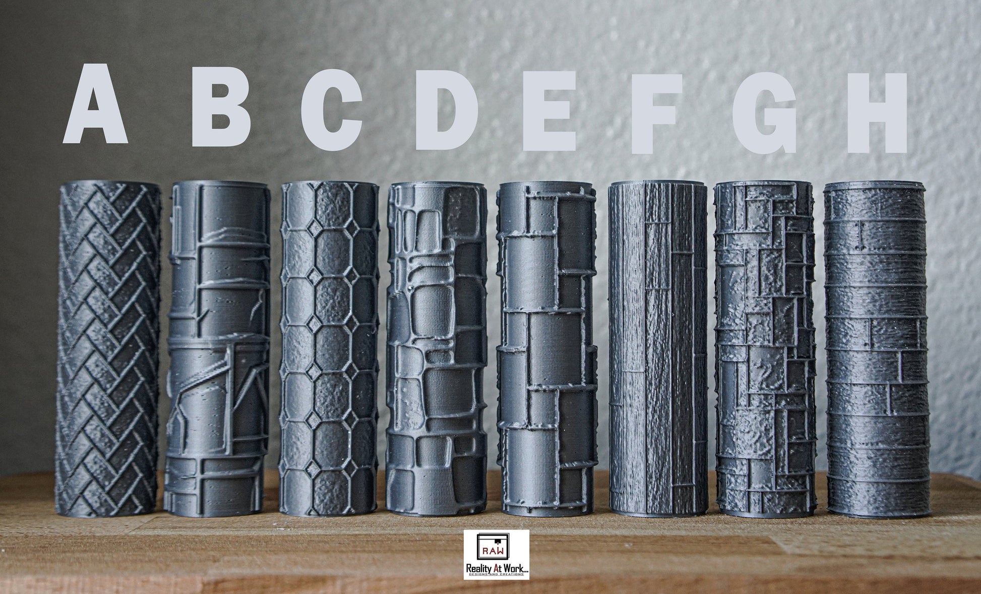 Textured Rollers Collection 2 Clay/Foams D&D Terrain 28mm | 32mm | Dungeons and Dragons | DnD | Polymer Clay Pattern | Tabletop RPG