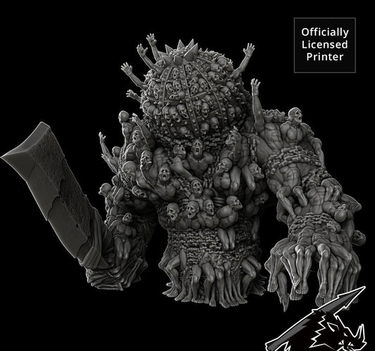 The Rotten, Hell Golem, D&D, 28mm, 32mm miniature, Dungeons and Dragons, DnD, Tabletop RPG, Pathfinder, Dark Souls, Bloodborne
