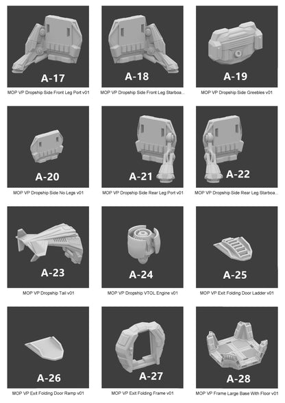 Modular Spaceship Vehicle Customizable Parts Collection 1 | 28mm 32mm | Sci-Fi | Starfinder | Dungeons and Dragons | DnD | RPG | Spelljammer