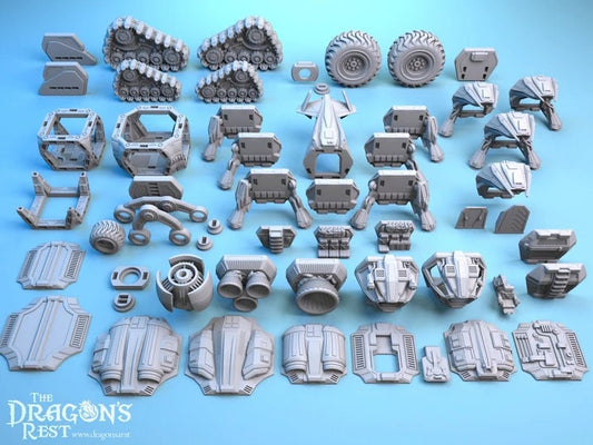 Modular Spaceship Vehicle Customizable Parts Collection 1 | 28mm 32mm | Sci-Fi | Starfinder | Dungeons and Dragons | DnD | RPG | Spelljammer