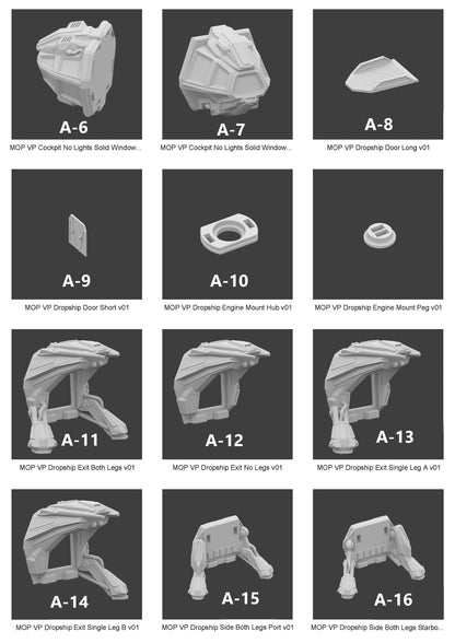 Modular Spaceship Vehicle Customizable Parts Collection 1 | 28mm 32mm | Sci-Fi | Starfinder | Dungeons and Dragons | DnD | RPG | Spelljammer