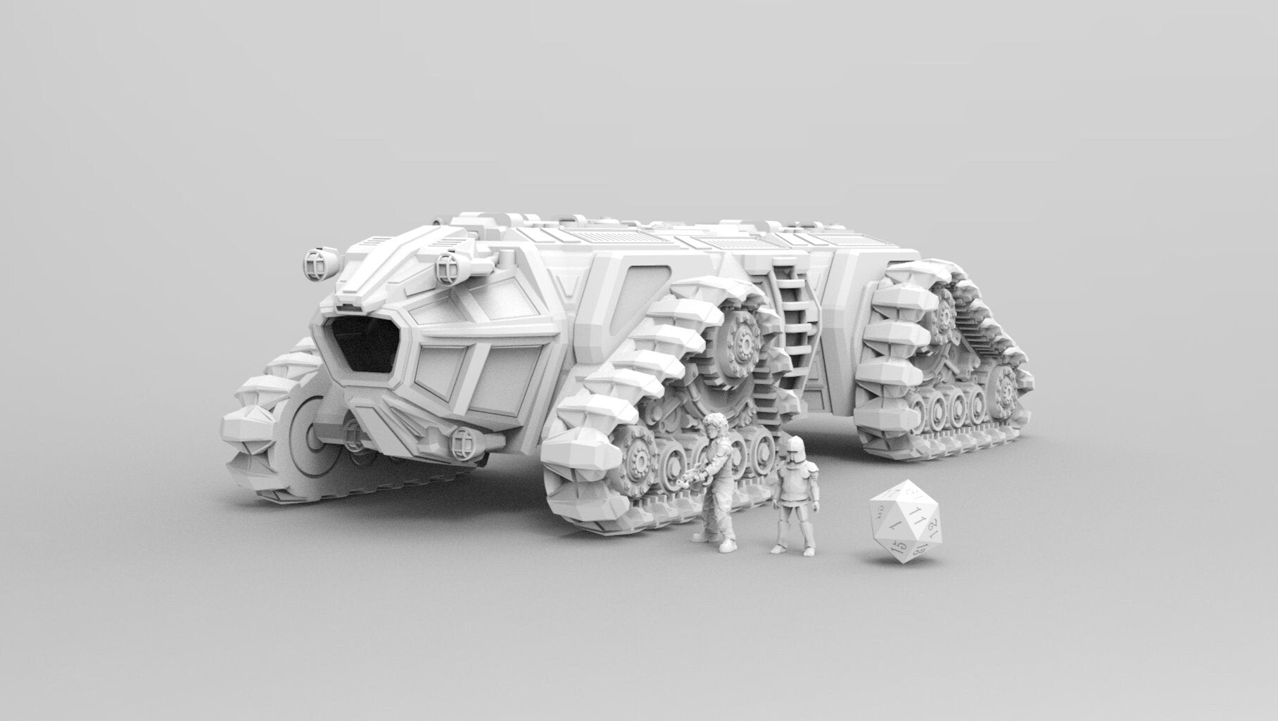 Behemoth Armored Transport Vehicle | 28mm 32mm | Sci-Fi Stargrave | Starfinder | Dungeons and Dragons DnD | RPG | Spelljammer | SW Legion |