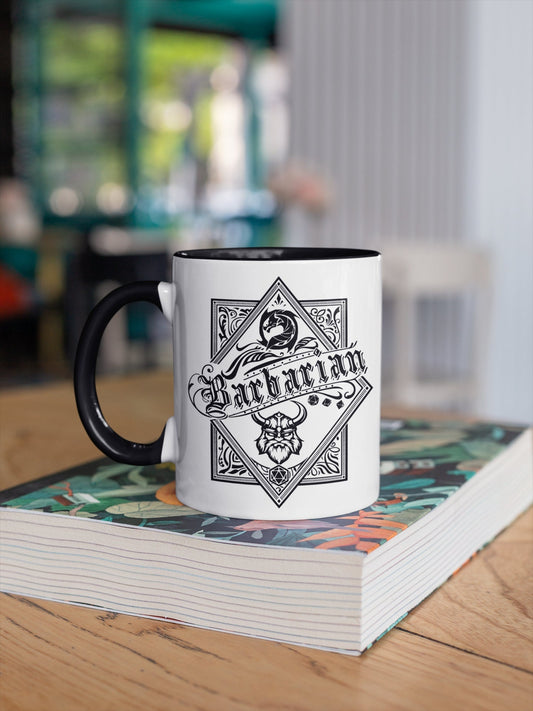 Barbarian D&D Character Class Coffee Mug | RPG Gamer | Funny Dungeon Master DM Gift | D20 Tabletop Gamer | Role Playing Game | Nerd