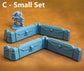 Sci-Fi Barricades Modular Scatter Terrain | 28mm 32mm Tabletop Wargaming | Roleplaying Game | Starfinder | BattleTech | Txarli Factory