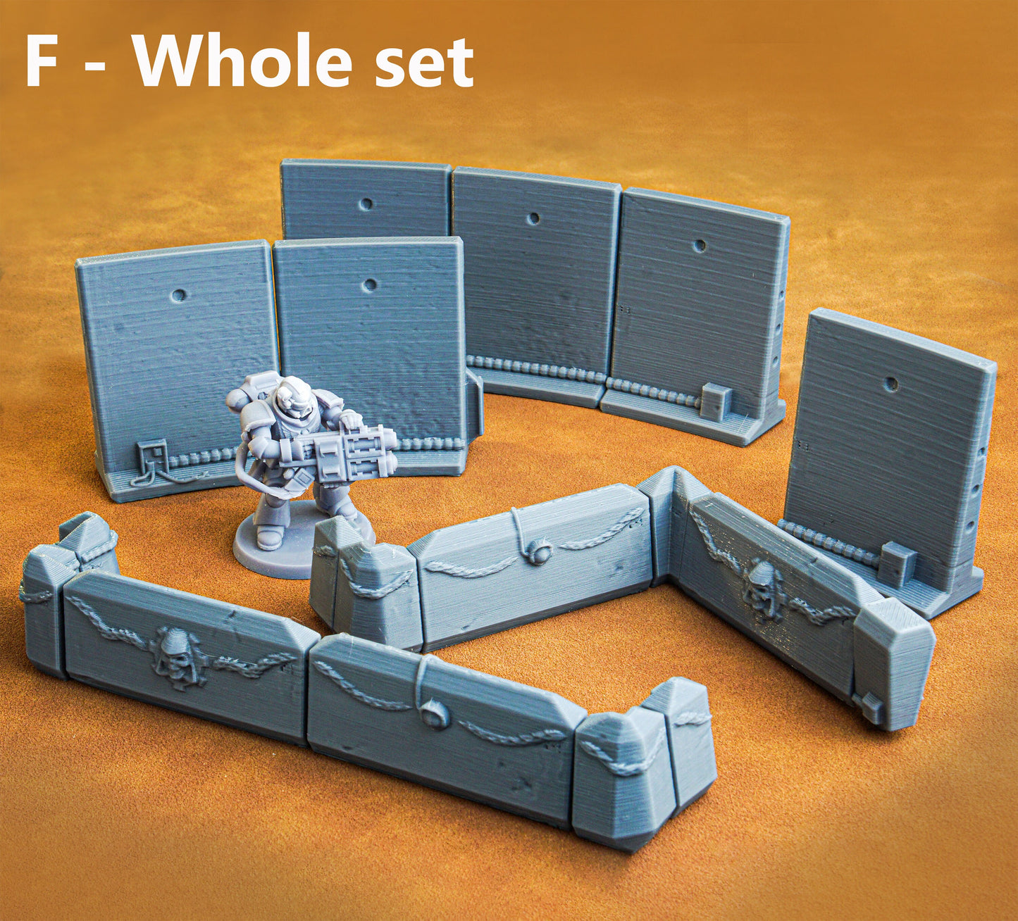 Sci-Fi Barricades Modular Scatter Terrain | 28mm 32mm Tabletop Wargaming | Roleplaying Game | Starfinder | BattleTech | Txarli Factory