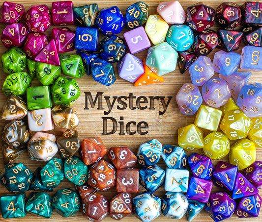 Mystery Dice Blind Bags for Dungeons and Dragons, DnD Dice Sets, Mystery Box, Role Playing Games, Dice TTRPG, Polyhedral Dice Sets, DM Gift