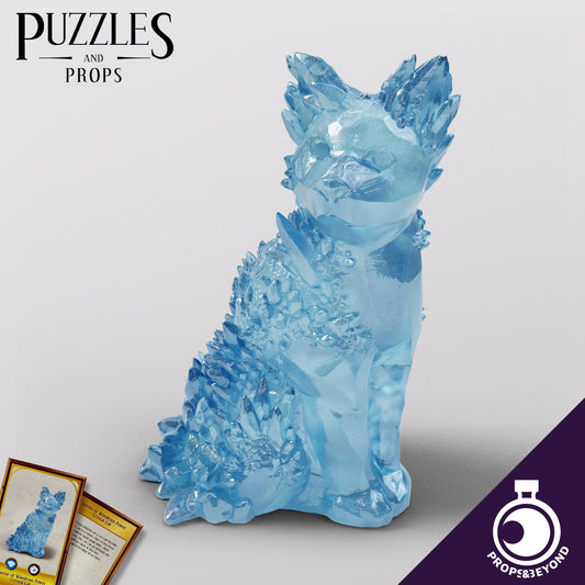 Crystal Cat Figurine, Life Sized prop for Dungeons and Dragons, Dnd, Pathfinder, Starfinder, Cosplay Props, LARPing Props, Tabletop RPG