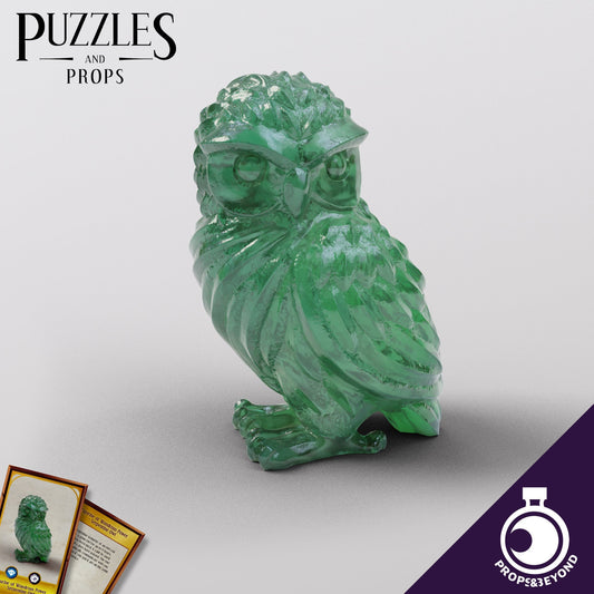 Serpentine Owl Figurine, Life Sized prop for Dungeons and Dragons, Dnd, Pathfinder, Starfinder, Cosplay Props, LARPing Props, Tabletop RPG