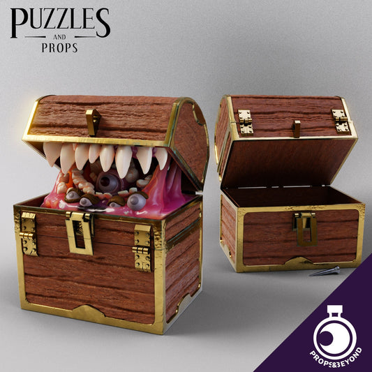Chest Mimic, Life Sized prop for Dungeons and Dragons, Dnd, Pathfinder, Starfinder, Cosplay Props, LARPing Props, Tabletop RPG