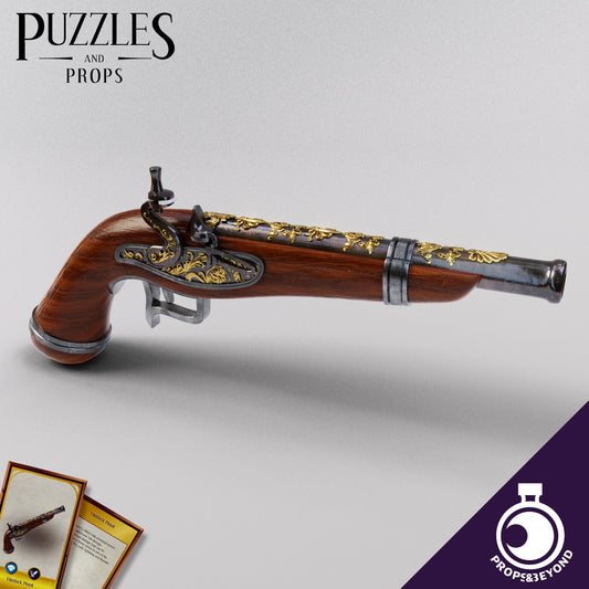 Flintlock Pistol, Life Sized prop for Dungeons and Dragons, Dnd, Pathfinder, Starfinder, Cosplay Props, LARPing Props, Tabletop RPG