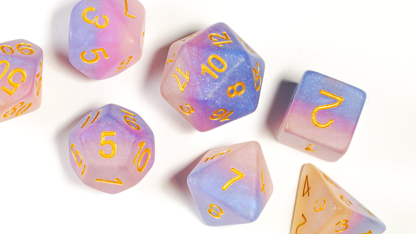 Cotton Candy, DnD Dice Set, Dice Set for Dungeons and Dragons, Role Playing Games, Polyhedral dice set, Limited Edition, DM Gift, Favors