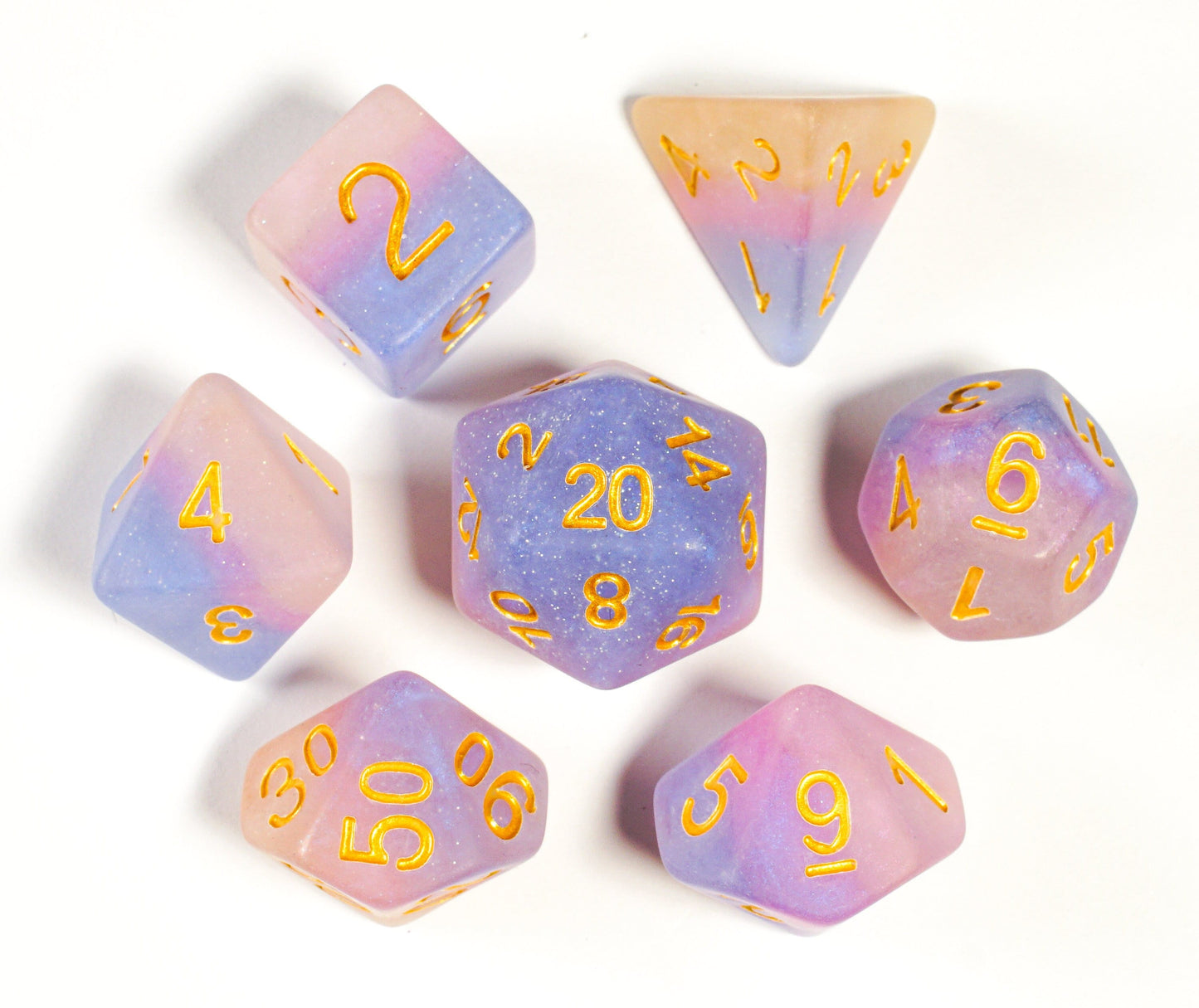 Cotton Candy, DnD Dice Set, Dice Set for Dungeons and Dragons, Role Playing Games, Polyhedral dice set, Limited Edition, DM Gift, Favors